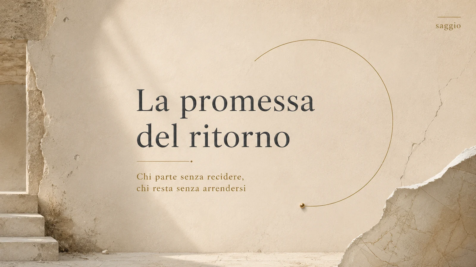 Copertina editoriale del saggio La promessa del ritorno, dedicato a comunità, territorio e responsabilità civile.