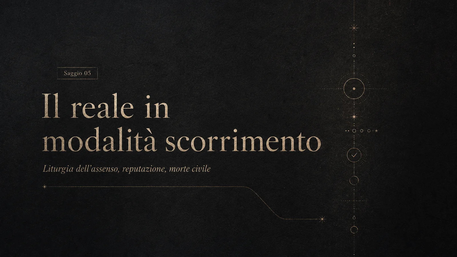 Copertina editoriale del saggio Il reale in modalità scorrimento di Alessandro Gentili